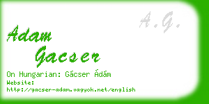 adam gacser business card